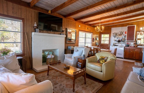 Foley Cabin | Secluded waterfront fishing cabin, boat dock, pier, sunsets, boat to beach