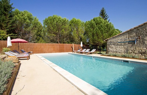 Gontaud Villa | Secure private heated pool, games room, view. Walk to historic town, restaurants