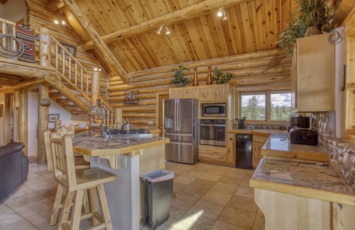 Pagosa Meadows IV House | See Fall's Changing Colors! Spacious Log Lodge w/Hot Tub, Game Room, Mtn Views, Near Pagosa Springs