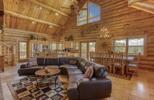 Pagosa Meadows IV House | See Fall's Changing Colors! Spacious Log Lodge w/Hot Tub, Game Room, Mtn Views, Near Pagosa Springs