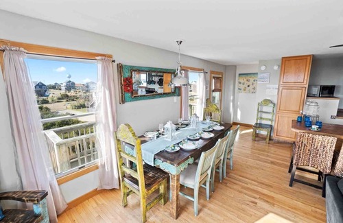 Hatteras House | Semi-Oceanfront Dog Friendly w/Pool, Hot Tub, Game Room, Luggage Lift, Wet Bar