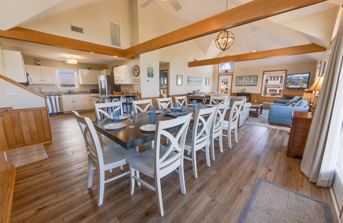 Ocean Isle Estates House | Semi-Oceanfront Home in Avon with Hot Tub, Smart TVs, and Basketball Hoop