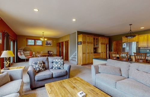 Chocorua Ski and Beach House | Sensational lakefront retreat with private beach, firepit, wood fireplace, & W/D