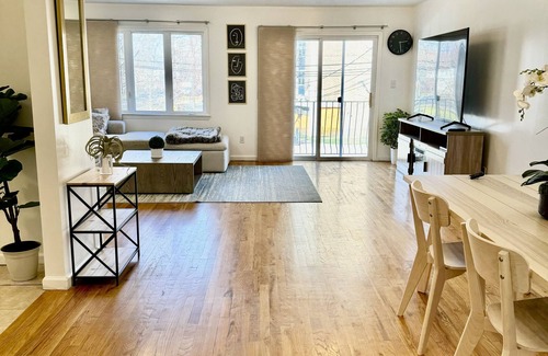 Newark Apartment | Serene 3BR, 2BA with Free Garage Parking -NYC Access, 5 Mins to EWR,Newark, NJ
