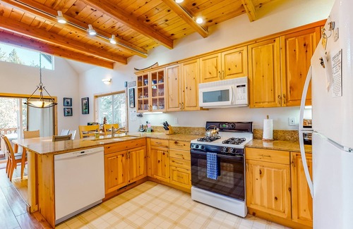 Serene Lakes House | Serene, dog-friendly cabin with private hot tub, wood stove