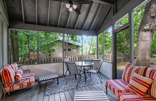 New Buffalo House | Serene property with firepit, deck, wood-burning fireplace, & AC - beach access