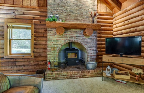 Bassett Cabin | Serene Twin Lakes Cabin w/ Fire Pit & Fireplace!
