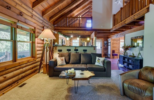 Bassett Cabin | Serene Twin Lakes Cabin w/ Fire Pit & Fireplace!