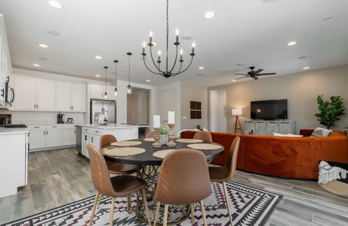 Tolleson House | Serene West Valley oasis with pool, waterfall, hot tub and glowing sunset views