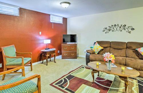 Northeast Park Hill Apartment | Shared Patio and Fire Pit Denver Apartment