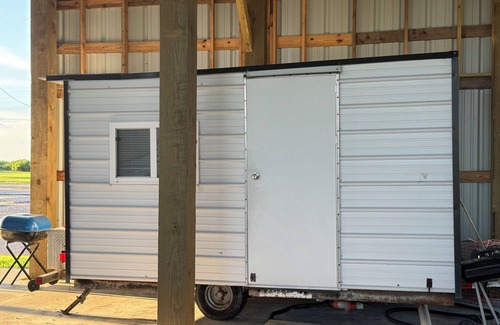 Holly Beach House | Short walk to the beach! This camper & cabin offer a perfect getaway!
