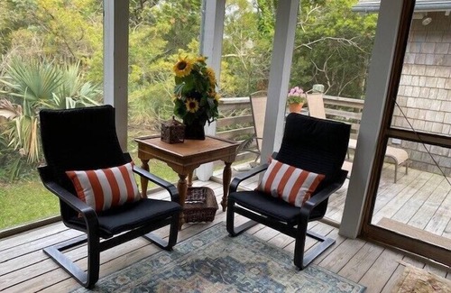 Ocracoke House | Shrimp House: New England coastal style cottage, unique layout.