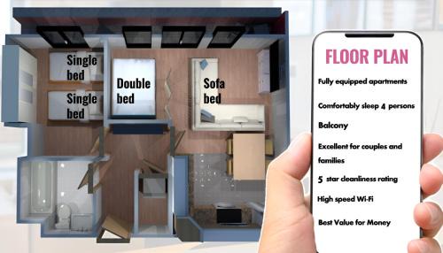 Liverpool City Centre Apartment | Sidemersey Livings- Convenient 1-Bedroom Flat with a View, Central Liverpool