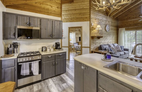 Blue Ridge Cabin | Size Matters Cabin! Indoor Hot Tub, Indoor Fire place.