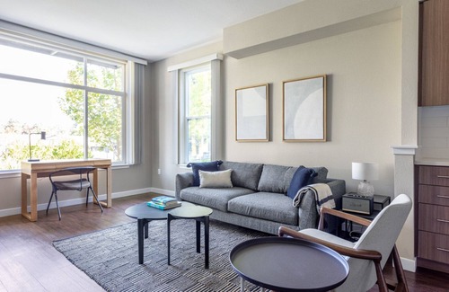 Mountain View Apartment | Sleek Mountain View 1BR w/Gym, Pool, near Shops, Transit, by Blueground