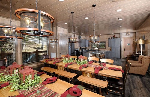 Sevierville Cabin | Smoky Mountain Joy - Private Pool, Theater & Games