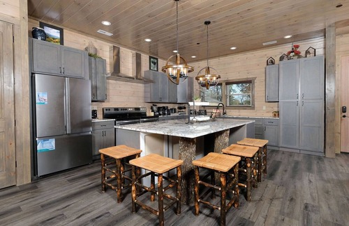 Sevierville Cabin | Smoky Mountain Joy - Private Pool, Theater & Games