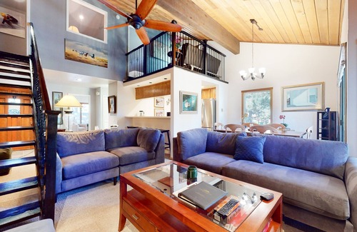 Mammoth Lakes Condo | Snowcreek I 28, Light and Bright Corner Condo with Mountain Views and Fireplace by RedAwning
