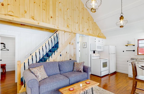 Stratton Cabin | Snug cabin in trees with fireplace & W/D near skiing, hiking, & lake - dogs OK