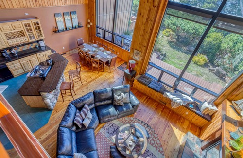 Newport House | Soaring Ceilings in Sea-View Custom Townhome with King Suite, Lofts and Hot Tub!