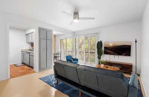 Travis Heights Apartment | SOCO Park Creek View | Free Pkg