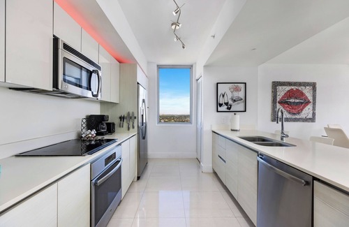 Hallandale Beach Apartment | ★ Sophisticated Miami Retreat at Beachwalk with Expansive Balcony Views