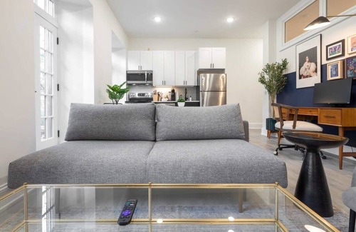 Rittenhouse Row Apartment | Sosuite | Juliet Balcony 1BR Apt w W/D, Desk
