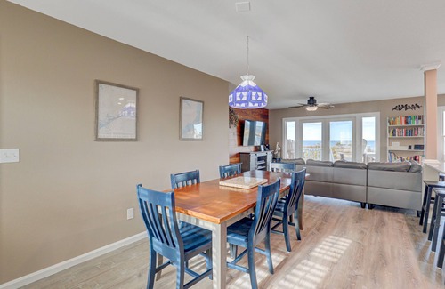 Frisco House | Sound-front house with private washer/dryer, central AC, and private hot tub