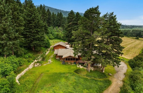 Bozeman House | Sourdough Ranch Main House - Log home with large acreage and stocked pond!