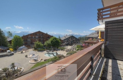 Anzere Apartment | South facing studio with balcony, eating place, chimney, sofas, TV + DVD and 1 bathroom/WC. There ar