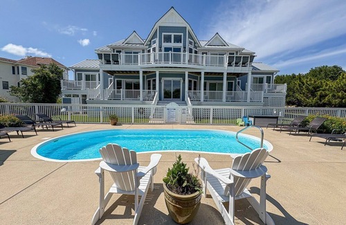 Southern Shores House | Southern Belle 🏖️Gorgeous oceanside 7 BR home w/Private Pool & Elevator🏖️