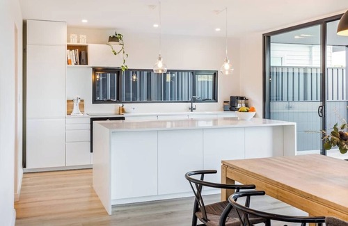 Dunsborough House | Space+Light · lounge by pool | walk to town/beach