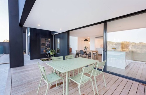Dunsborough House | Space+Light · lounge by pool | walk to town/beach