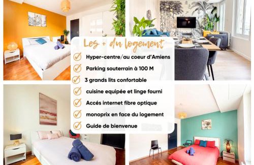 Centre Ville Apartment | Spacieux appartement 3 chambres cosy centre Amiens