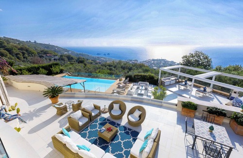 Massa Lubrense Villa | Spacious luxury 8-bedroom villa in amazing Sant'Agata sui Due Golfi with AC,WiFi