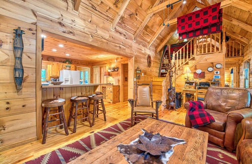 Wildwood Mountain House | Spacious cabin w/private hot tub, pool table, deck, fireplace, 2 kitchens & A/C