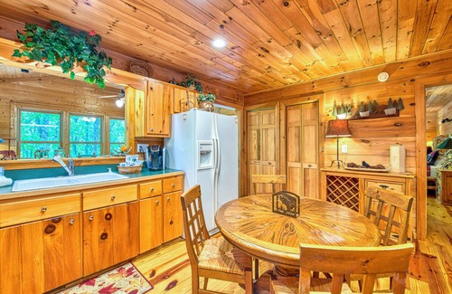 Wildwood Mountain House | Spacious cabin w/private hot tub, pool table, deck, fireplace, 2 kitchens & A/C