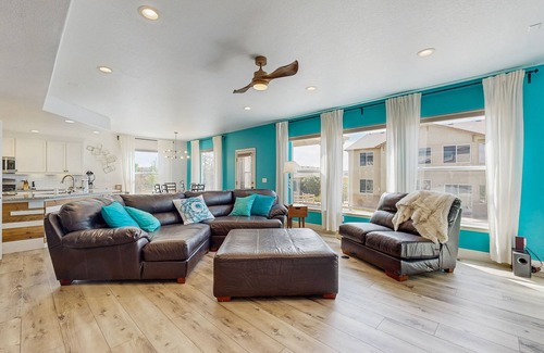 Wolf Ranch House | Spacious home with fenced in yard and dog friendly, fire pit and foosball table