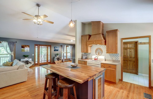 Lake Lure House | Spacious Lake Lure Family Home w/Deck & Fire Pit!
