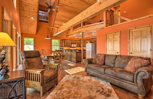Eureka Springs House | Spacious Log Cabin with Fire Pit and Game Room!