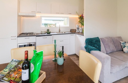 Erezee House | Spacious mobile home with terrace, near a brook