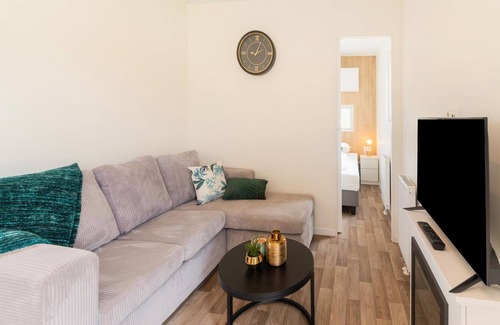 Erezee House | Spacious mobile home with terrace, near a brook