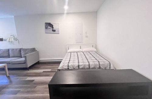 Halifax House | Spacious one bedroom basement apartment with 2 queen size beds &private entrance