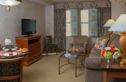 Central Park South Hotel | Spacious Private Bedroom Suite w/Free WiFi, Sound System, & Flat-Screen TV