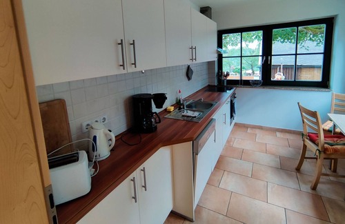 Friedrichshoehe House | Spacious semi-detached house with wood stove located directly on the Rennsteig
