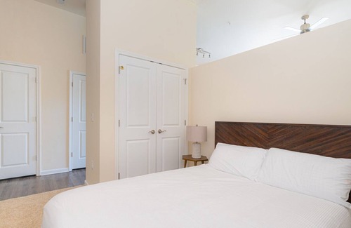 Durham Apartment | Spacious Studio with Workspace and Pool Access