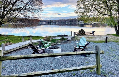 Pocono Lake House | Spacious updated lakefront home with incredible views and personal dock/beach