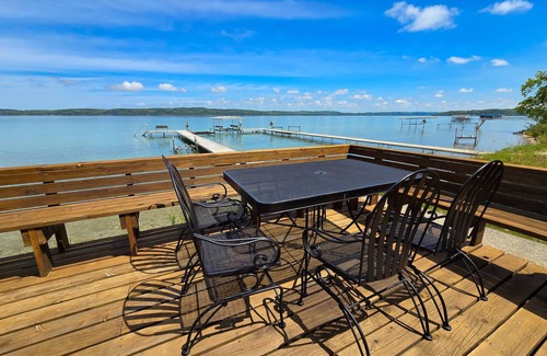 Frankfort House | Spacious vacation gem on Crystal Lake w/gas fireplace, WiFi, central AC, firepit