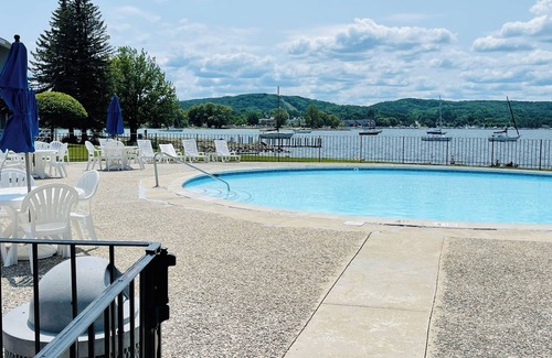 Boyne City Condo | Special Rate! Walking distance to downtown Boyne City with boat slip pool beach