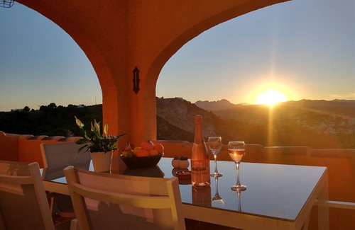 Cumbre del Sol Apartment | Spectacular views and sunsets from the terrace.